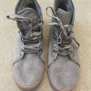 High-Top Gray Sneakers